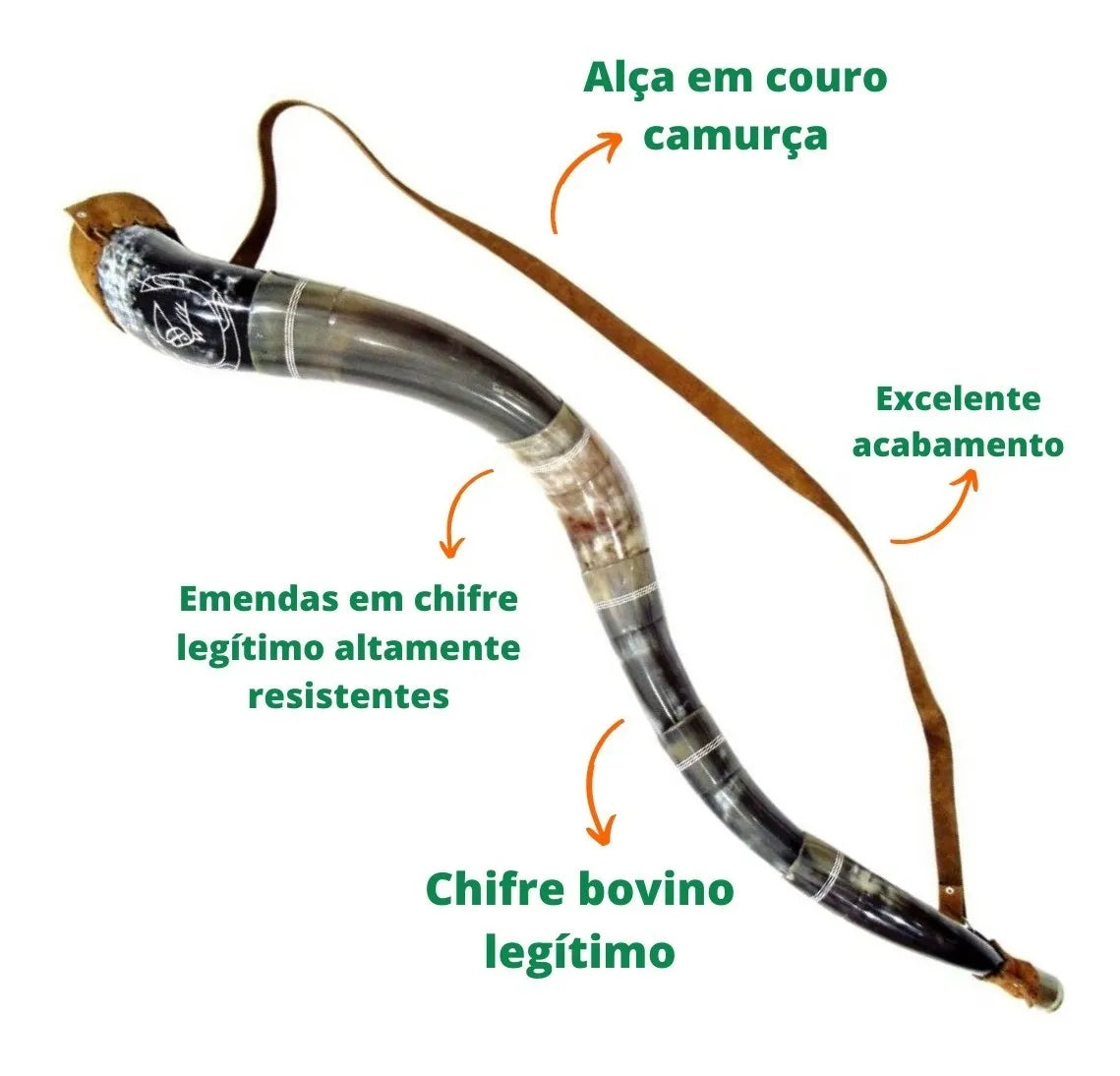 Berrante Ferradura 5 Chifres – Profissional Adulto | Som Potente