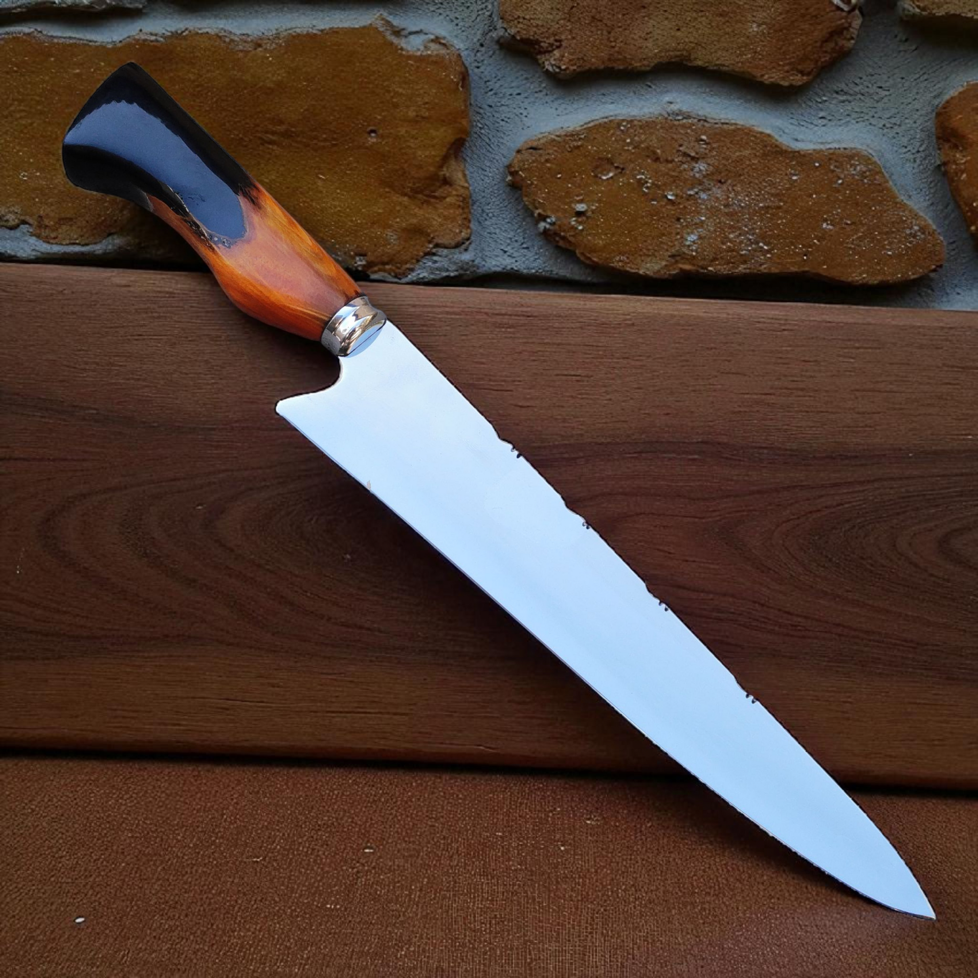 Faca artesanal - Coleção Chama Eterna - Especial para Churrasco e Culinária